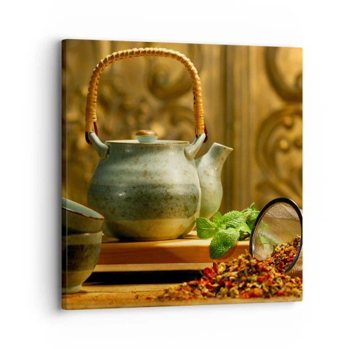 Cuadro sobre lienzo - Impresión de Imagen - Tratado sobre el consumo de té - 30x30 cm