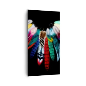 Cuadro sobre lienzo - Impresión de Imagen - Collar indio - 65x120 cm