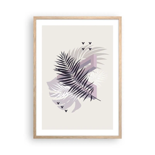 Póster en marco roble claro - La sombra de una sombra - 50x70 cm