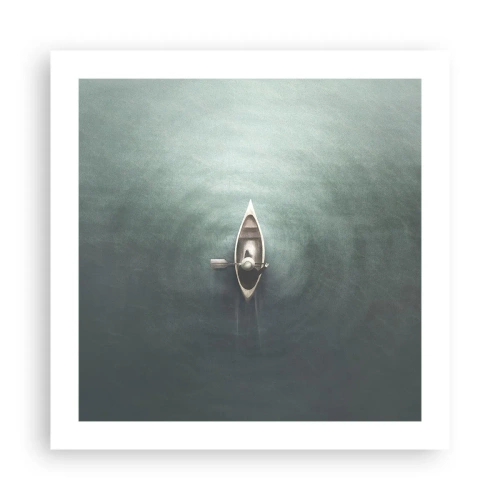 Póster - A través de un lago iluminado por la luna - 50x50 cm