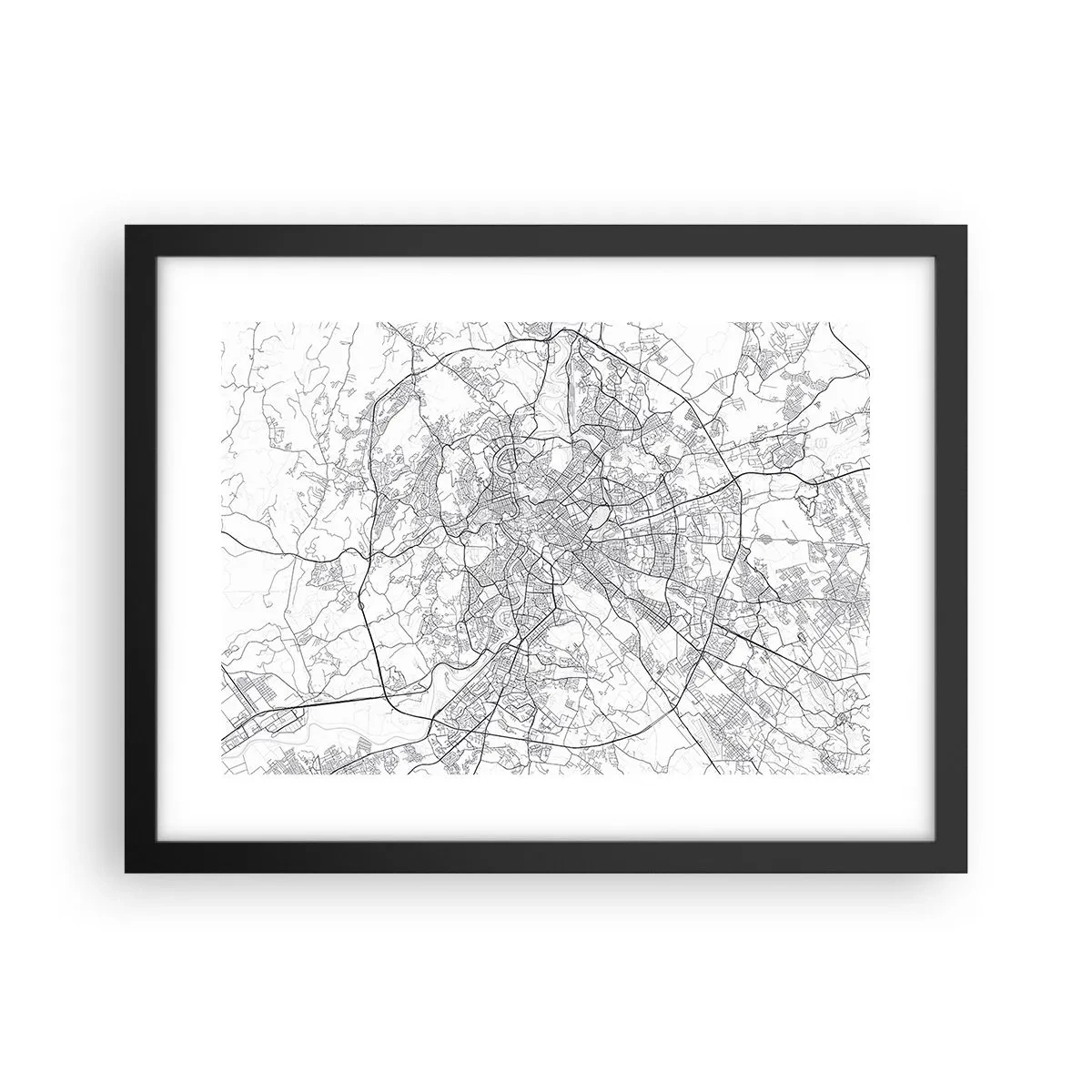 Póster en marco negro - El círculo romano - 40x30 cm