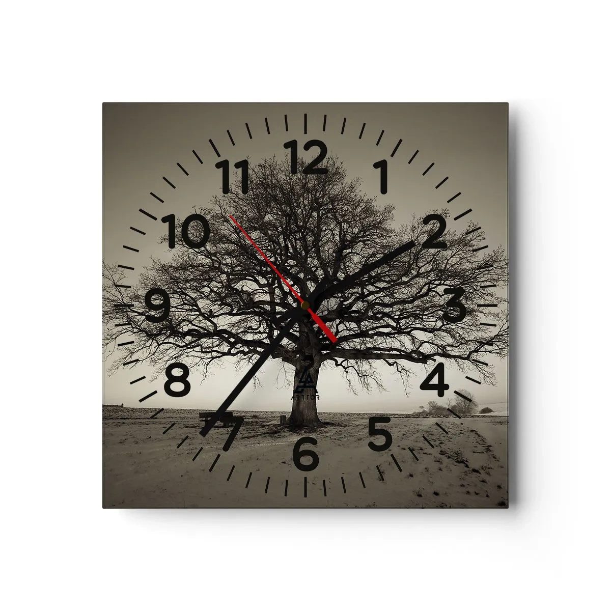 Reloj de pared - Reloj de vidrio - De aquí a la eternidad - 30x30 cm