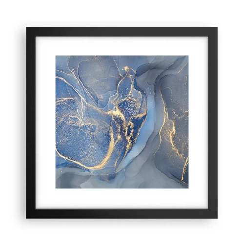 Póster en marco negro - Polvo de oro - 30x30 cm