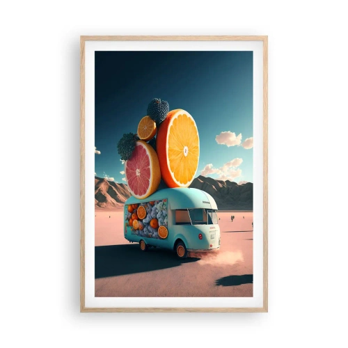Póster en marco roble claro - Un sabor a vacaciones - 61x91 cm