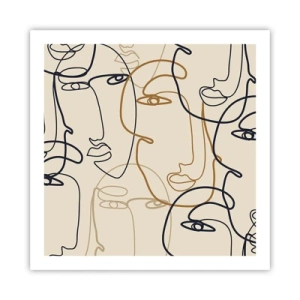 Póster - Retrato multiplicado - 60x60 cm
