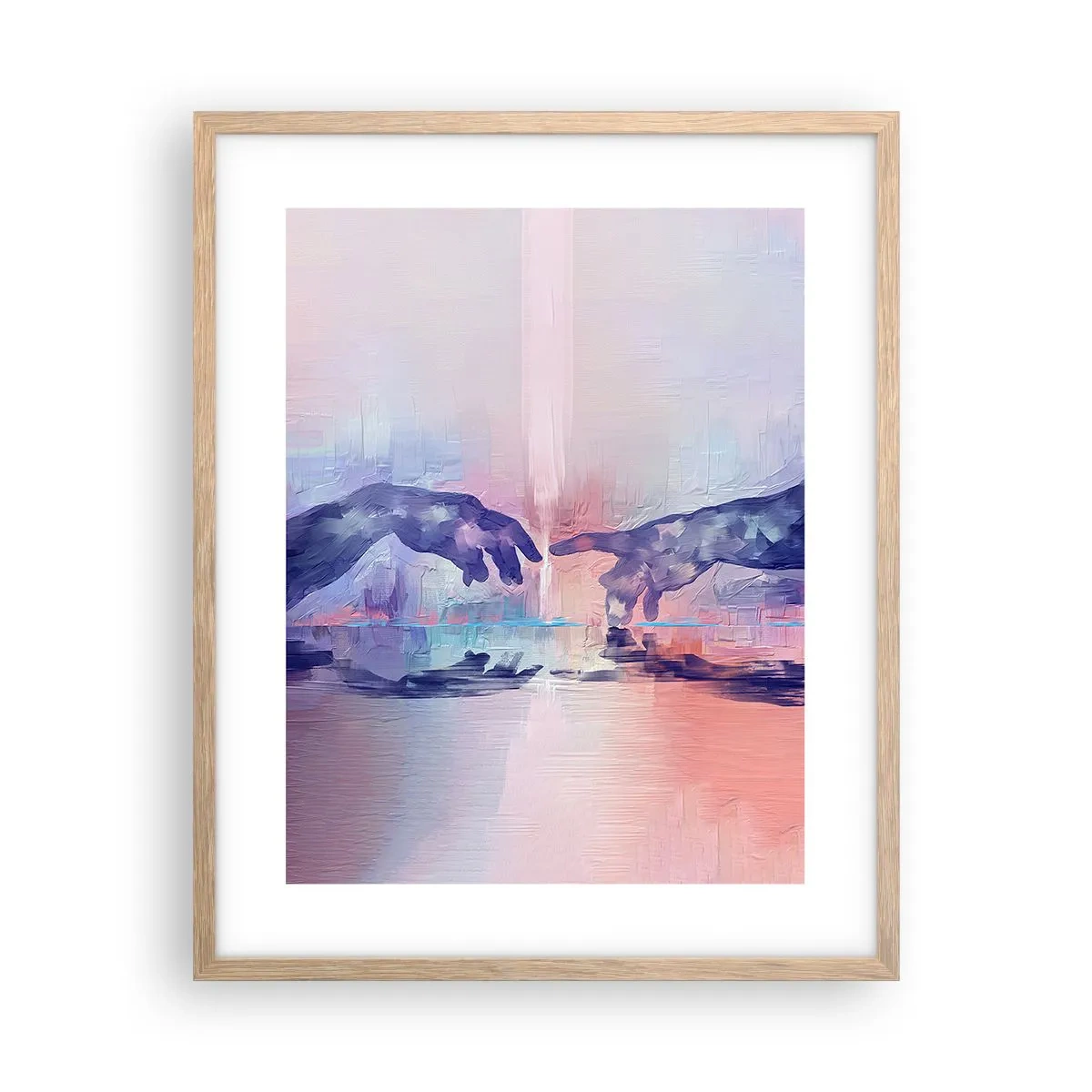 Póster en marco roble claro - Chispa divina de vida - 40x50 cm