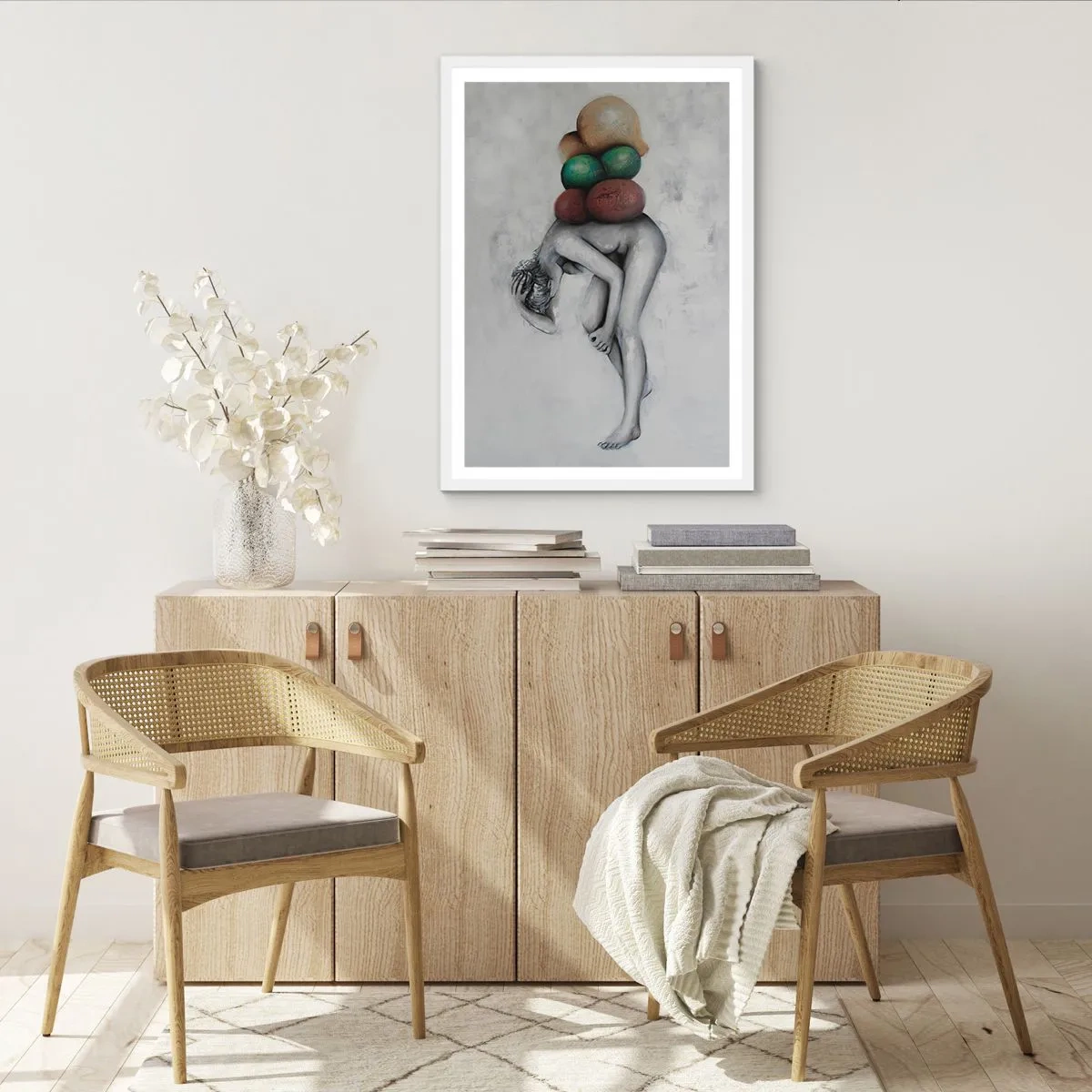 Póster en marco blanco - El peso de la vida - 61x91 cm