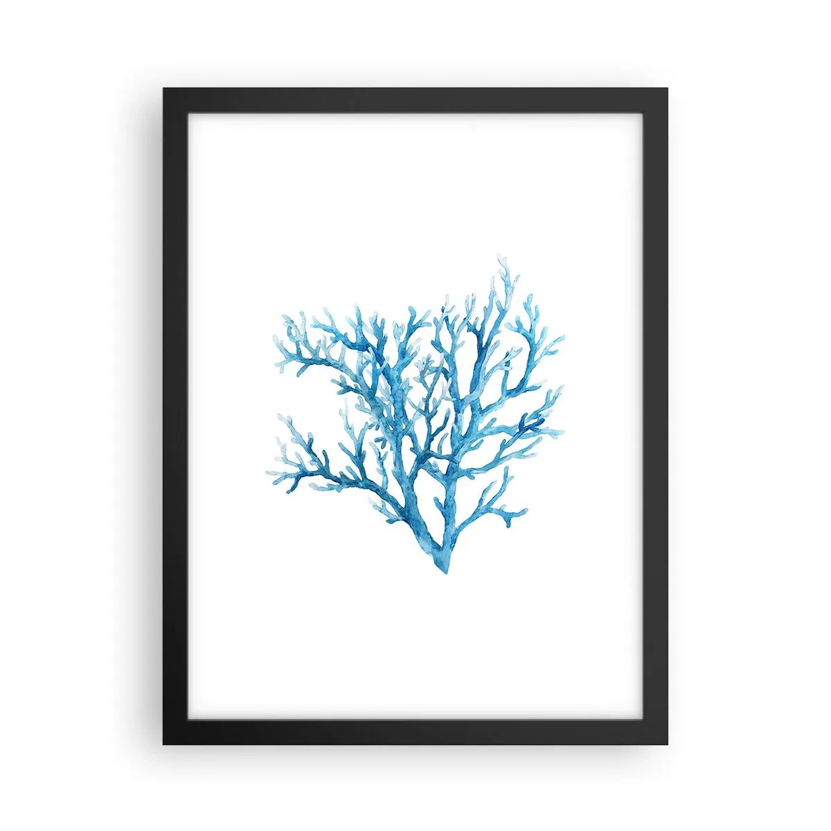 Póster en marco negro - Filigrana marina - 30x40 cm