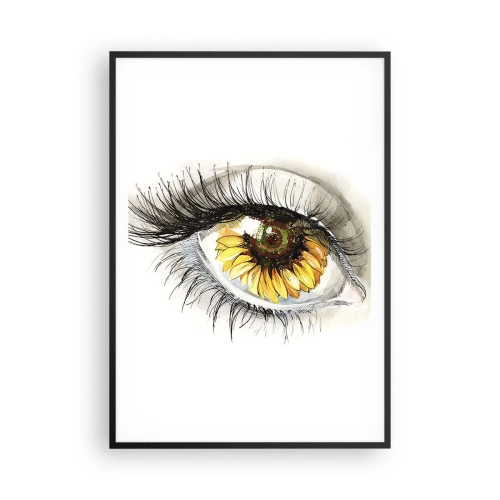 Póster en marco negro - Un aspecto tan caluroso como el verano - 70x100 cm