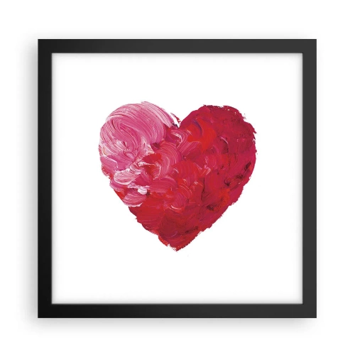 Póster en marco negro - All you need is love - 30x30 cm