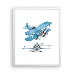 Póster en marco blanco - Un ganador nato - 40x50 cm