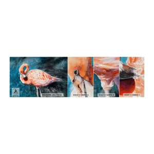 Muestra de fotomural Premium Canvas - Decorativo por naturaleza - Flamenco, Pájaro, Naturaleza - 100x30 cm