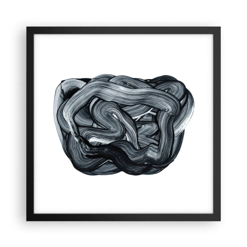 Póster en marco negro - No es tan sencillo - 40x40 cm