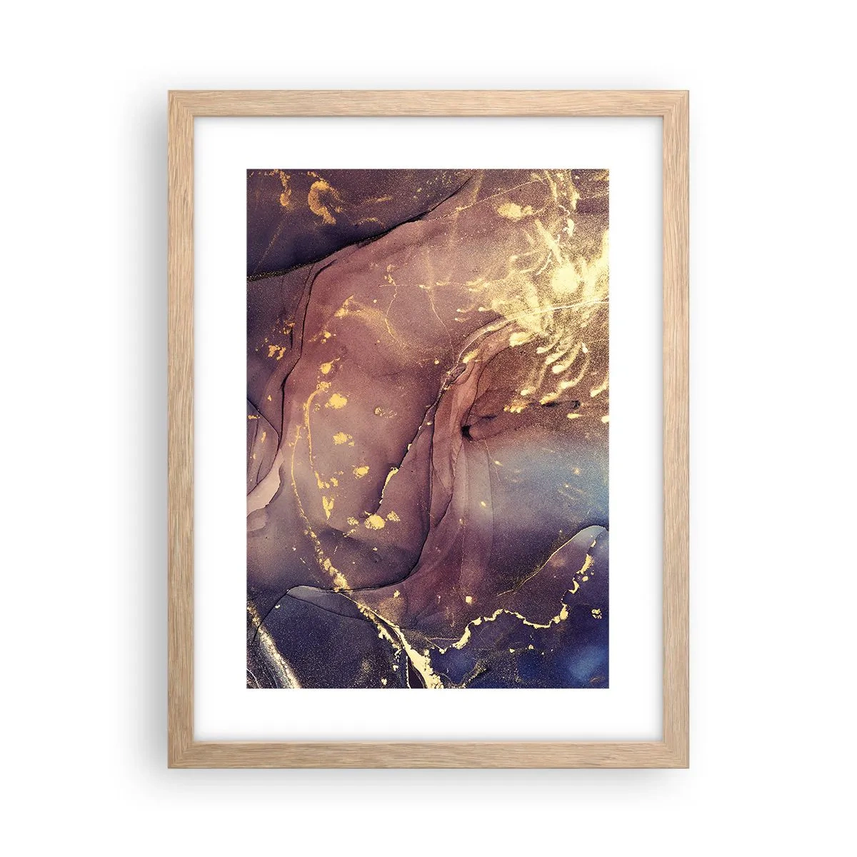 Póster en marco roble claro - Materia y espíritu - 30x40 cm