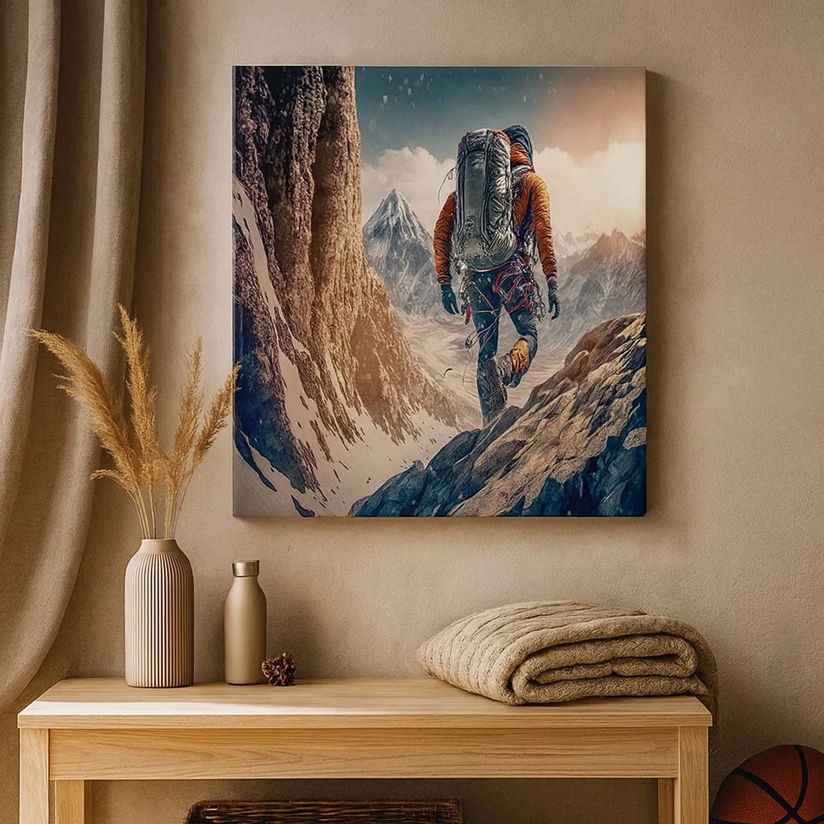 Cuadro sobre lienzo - Impresión de Imagen - Guerrero solitario - 30x30 cm