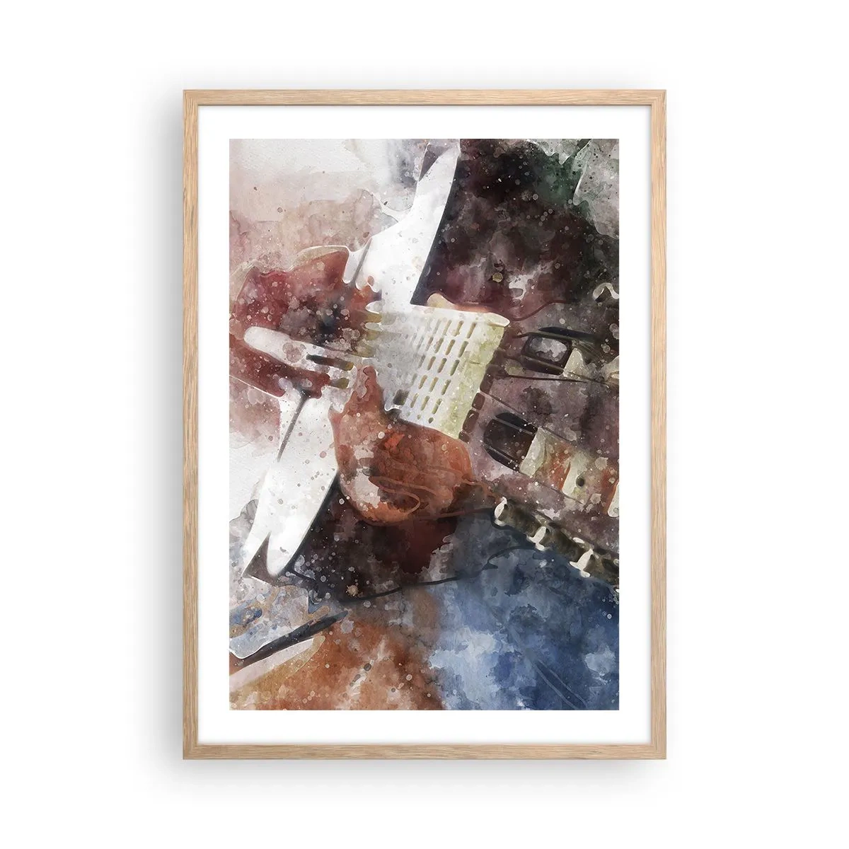 Póster en marco roble claro - ¿Y qué opinas? - 50x70 cm