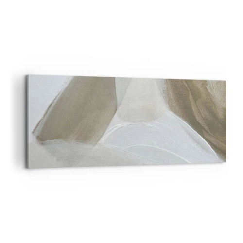 Cuadro sobre lienzo - Impresión de Imagen - Ola de blanco - 100x40 cm