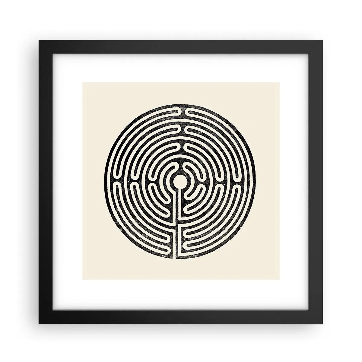 Póster en marco negro - Orden misterioso - 30x30 cm