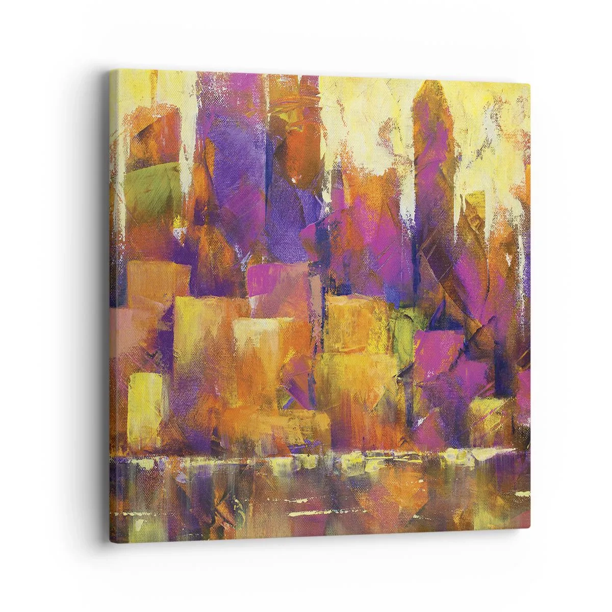 Cuadro sobre lienzo - Impresión de Imagen - Composición metropolitana - 40x40 cm