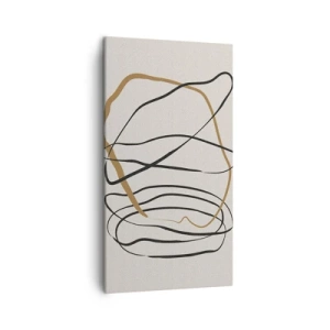 Cuadro sobre lienzo - Impresión de Imagen - Composición: danza lineal - 45x80 cm