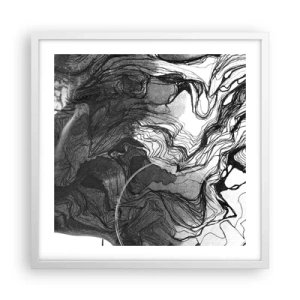 Póster en marco blanco - Enredada en sueños - 50x50 cm