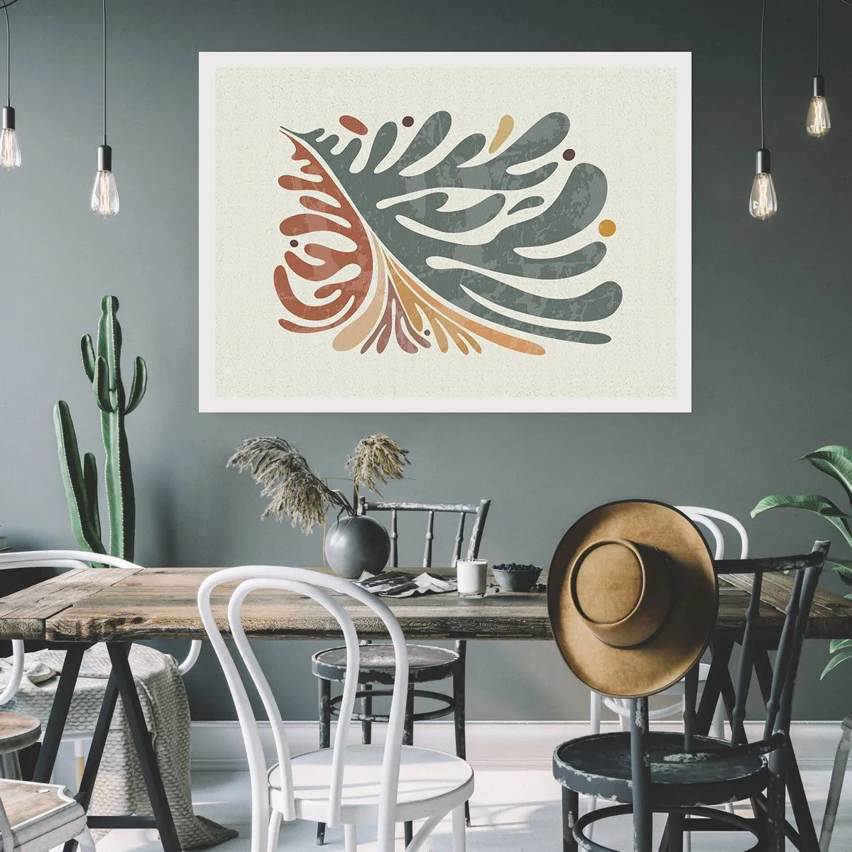 Póster - Hoja multicolor - 91x61 cm