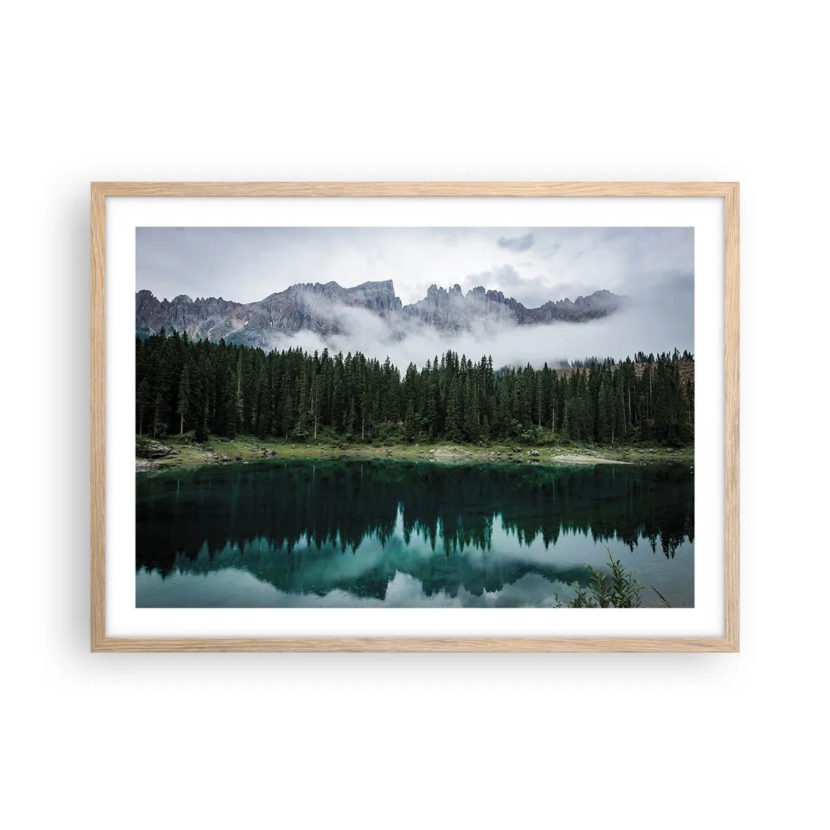 Póster en marco roble claro - Calla, calla, no despertemos al agua dormida.... - 70x50 cm