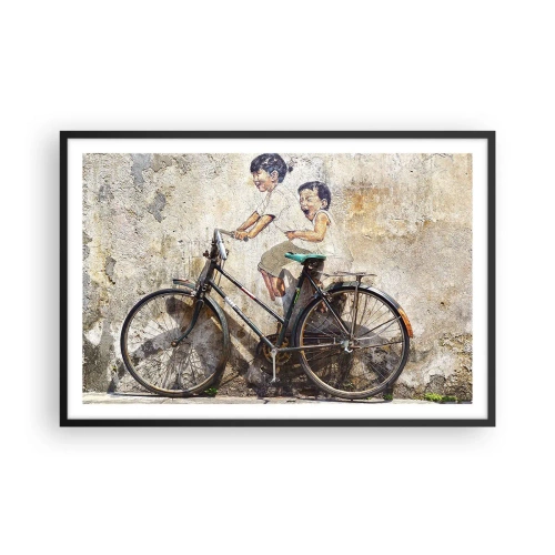 Póster en marco negro - ¿Verdadero o falso? - 91x61 cm