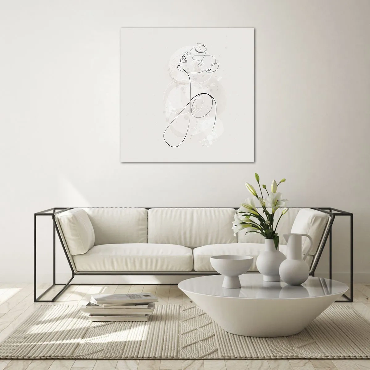 Cuadro sobre vidrio - Impresiones sobre Vidrio - La espiral de la belleza - 50x50 cm