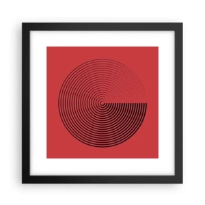 Póster en marco negro - Movimiento circular - 30x30 cm