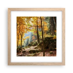 Póster en marco roble claro - Tiempo de descanso - 30x30 cm