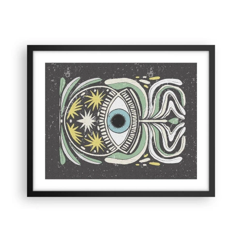 Póster en marco negro - Rituales tribales - 50x40 cm