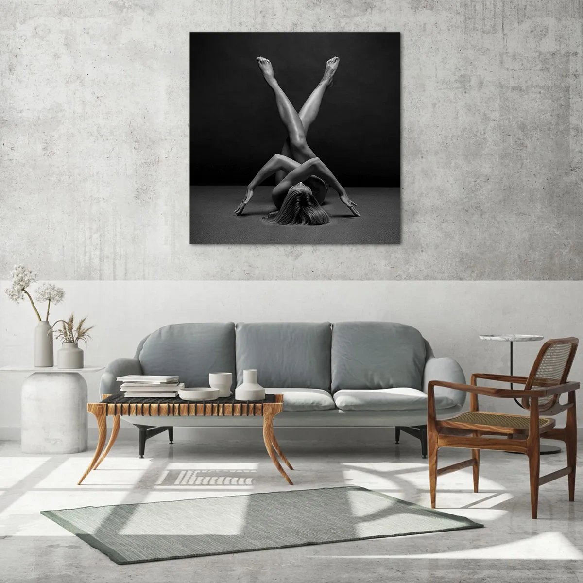 Cuadro sobre vidrio - Impresiones sobre Vidrio - Geometría al desnudo - 70x70 cm