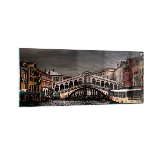 Cuadro sobre vidrio - Impresiones sobre Vidrio - Promesa de una velada veneciana - 100x40 cm