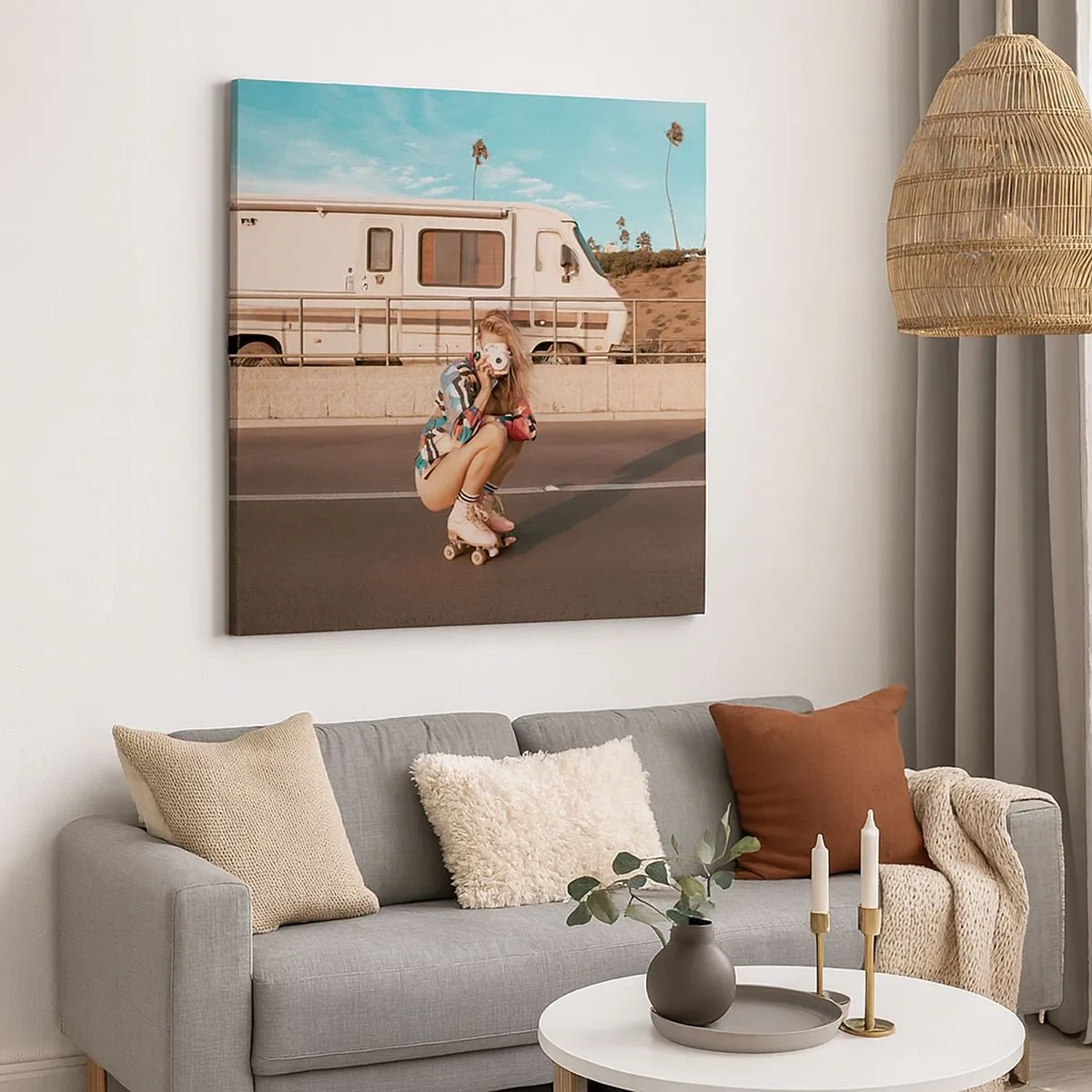 Cuadro sobre lienzo - Impresión de Imagen - ¡Sonrían, por favor! - 30x30 cm