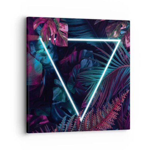 Cuadro sobre lienzo - Impresión de Imagen - Jardín fluorescente - 30x30 cm
