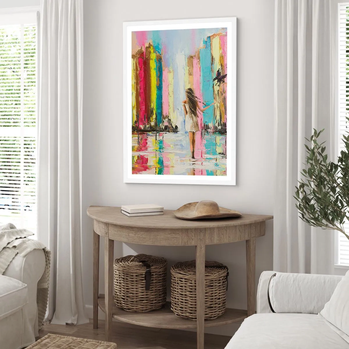 Póster en marco blanco - Sígueme - 61x91 cm