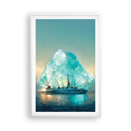 Póster en marco blanco - Diamante ártico - 61x91 cm