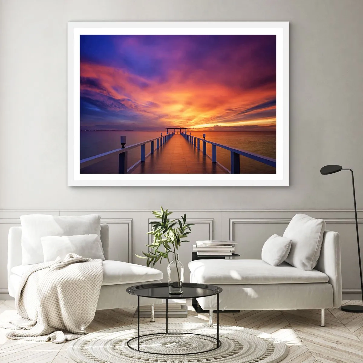 Póster en marco blanco - Sin fin - 100x70 cm