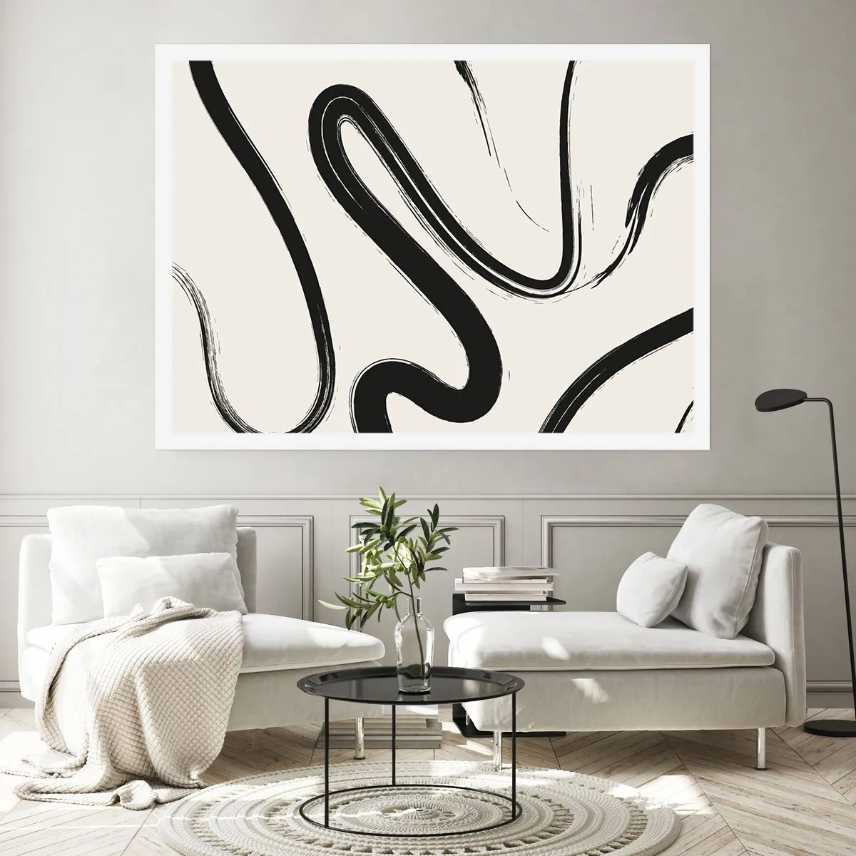 Póster - Fantasía en blanco y negro - 40x30 cm