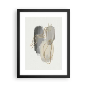 Póster en marco negro - Persistencia y movimiento - 30x40 cm