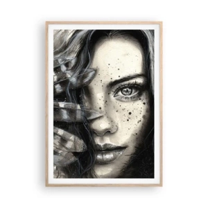 Póster en marco roble claro - Belleza salvaje - 70x100 cm