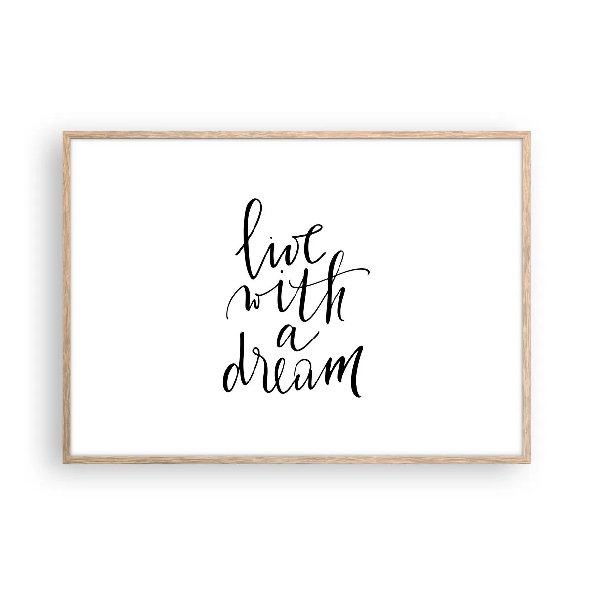 Póster en marco roble claro - Por supuesto - 100x70 cm