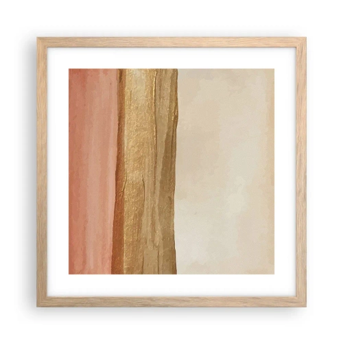 Póster en marco roble claro - Composición vertical - 40x40 cm