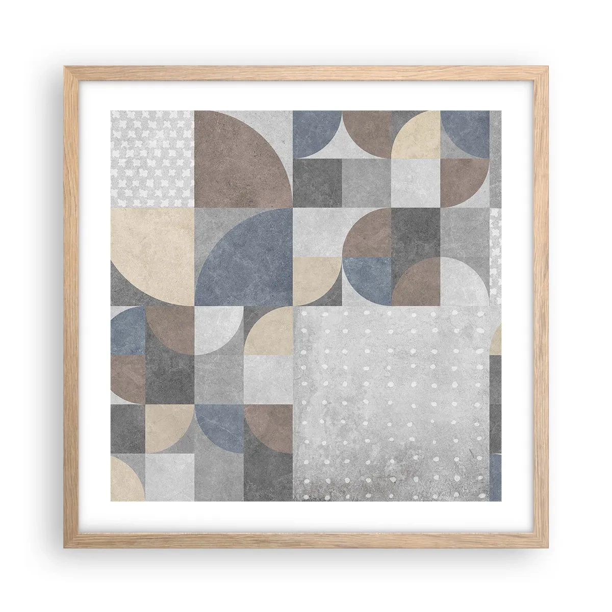 Póster en marco roble claro - Fantasía cerámica - 50x50 cm