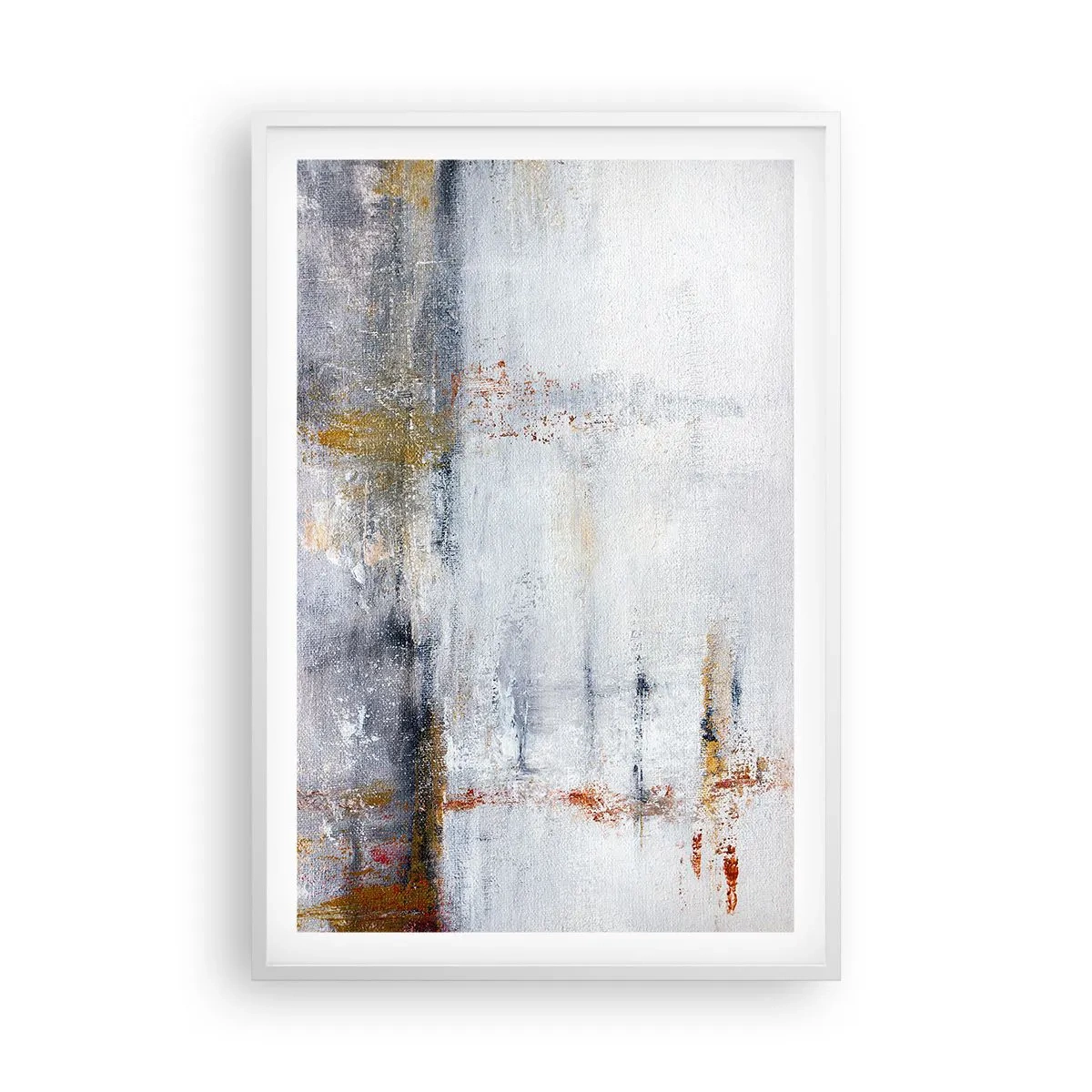 Póster en marco blanco - Tras una cortina de aire - 61x91 cm