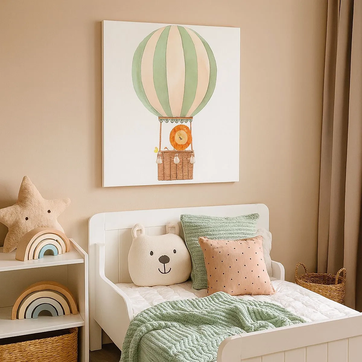 Cuadro sobre lienzo - Impresión de Imagen - Los viajes del león - 30x30 cm