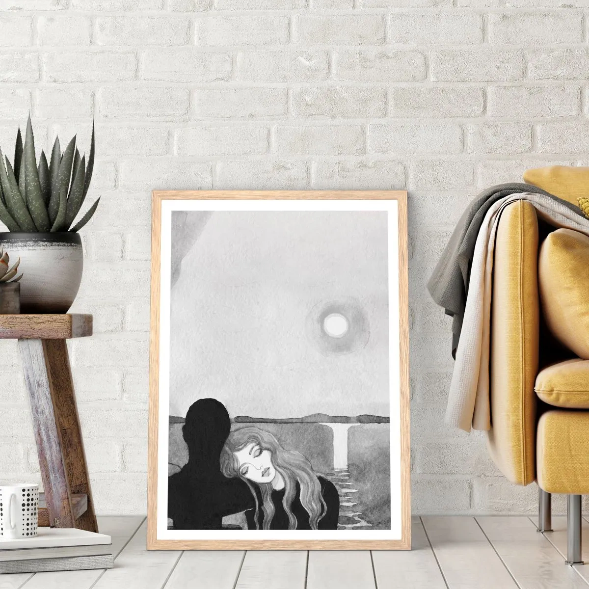 Póster en marco roble claro - Siempre un misterio - 30x40 cm