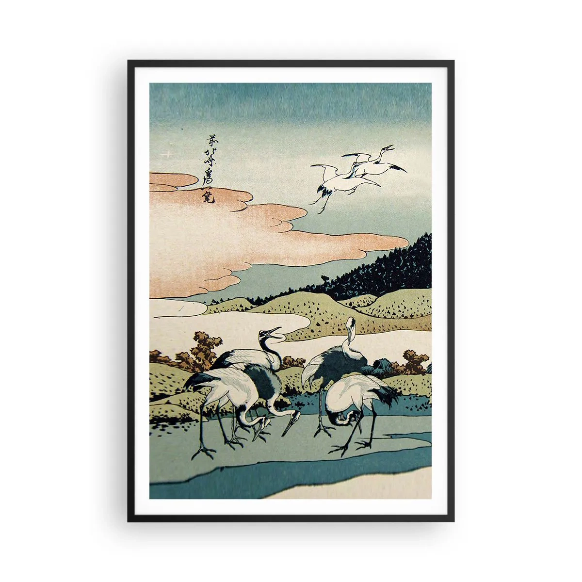 Póster en marco negro - Alma japonesa - 70x100 cm