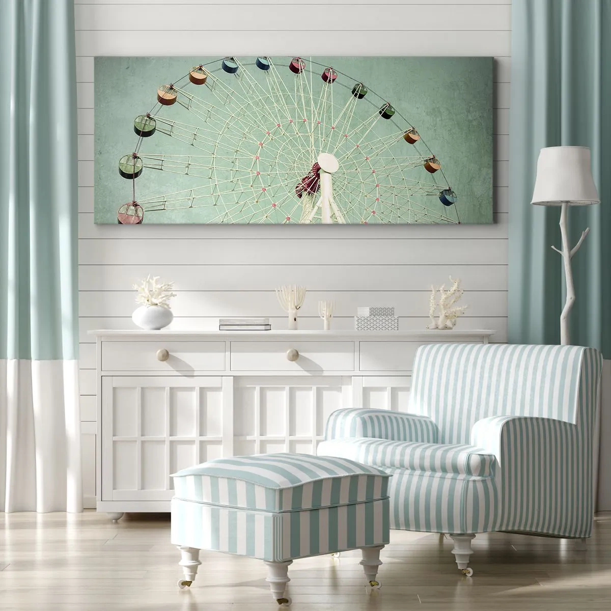Cuadro sobre lienzo - Impresión de Imagen - Te invitamos a jugar - 100x40 cm